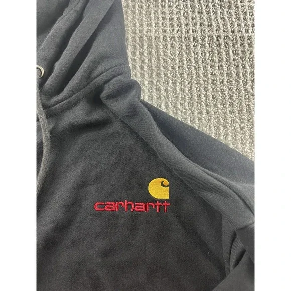 Carhartt Work In Progress Chase Zip Up Hoodie Black Full Zip Mens XL